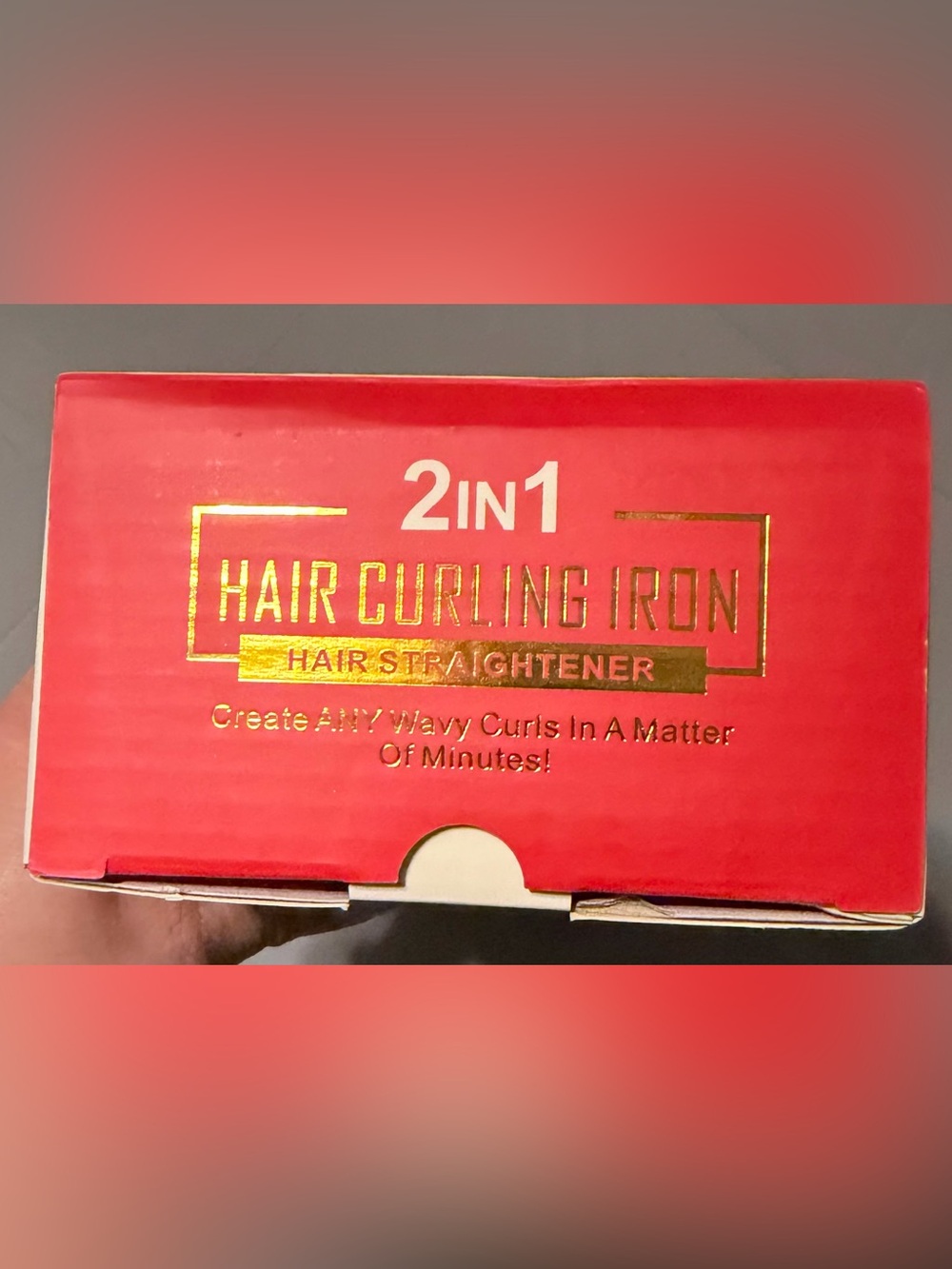 2-in-1 Hair Curling & Straightening Iron - Gold - Picture 6 of 9